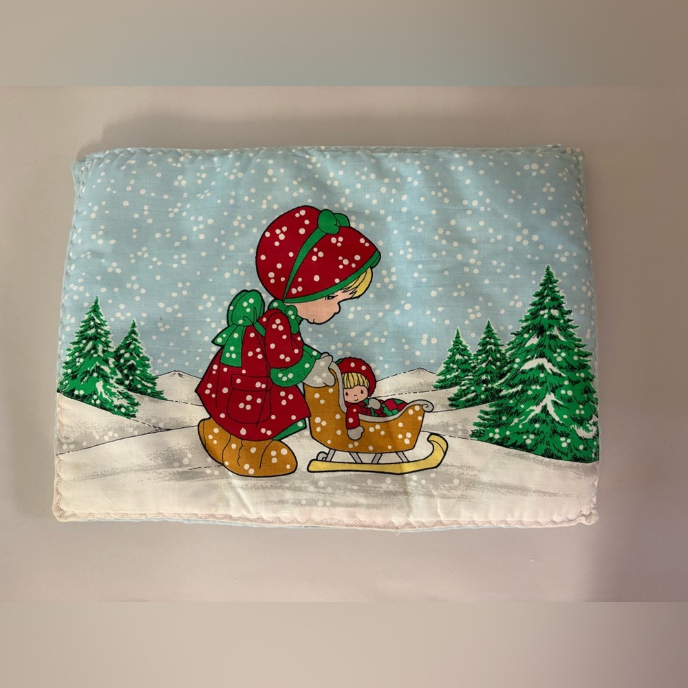 Set of 4 (10x14) Quilted Handmade Precious Moments Christmas Placemats